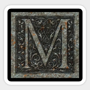 M written in Stone Sticker